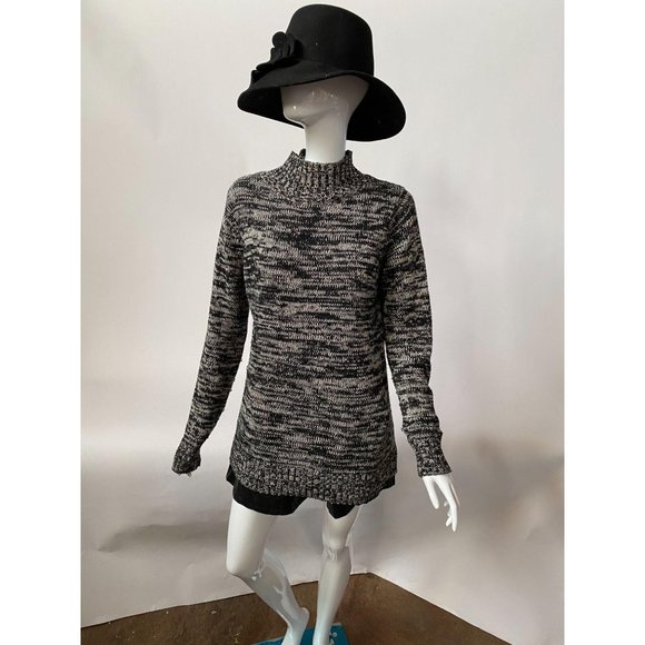 Old Navy Black Heather Sweater Sz Medium - Picture 1 of 8